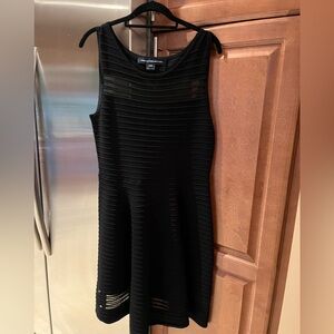 Little black dress sleeveless. French connection size 8. Sheer panels details